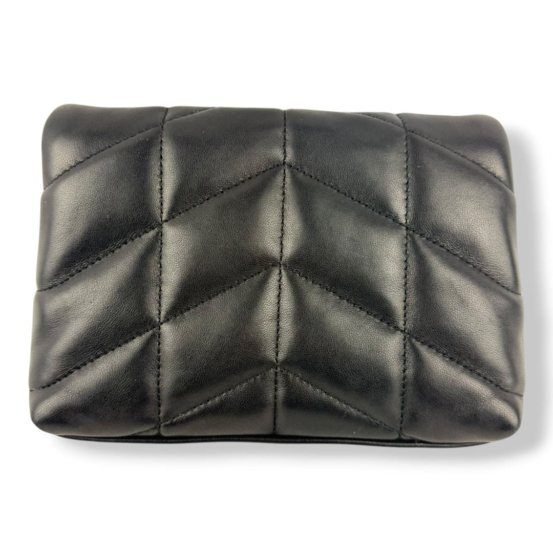 Saint Laurent YSL LouLou Black Quilted Leather Puffer Pouch - Lux Central