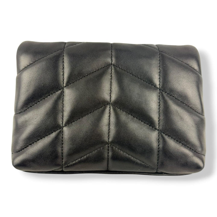 Saint Laurent YSL LouLou Black Quilted Leather Puffer Pouch - Lux Central