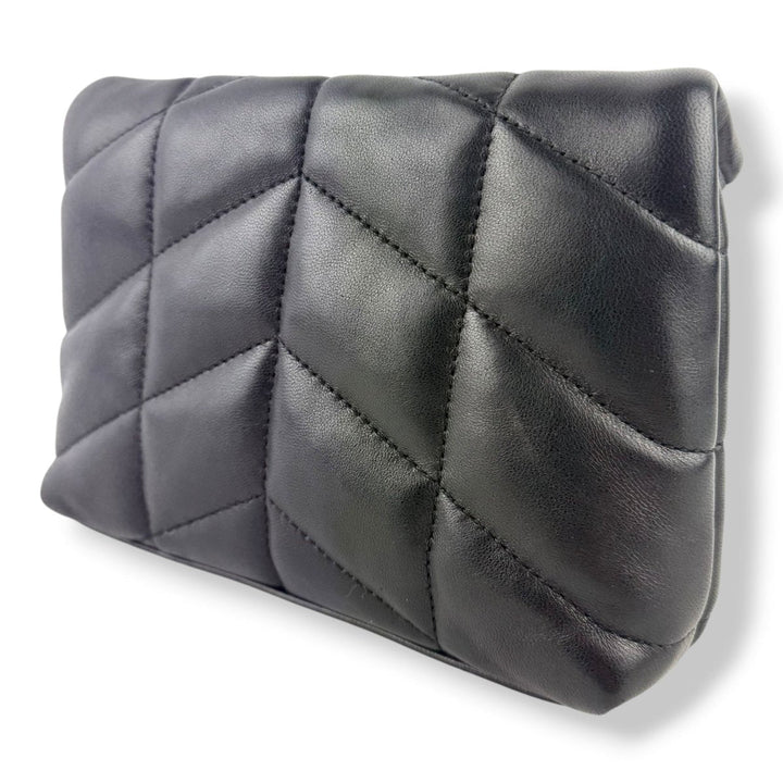 Saint Laurent YSL LouLou Black Quilted Leather Puffer Pouch - Lux Central