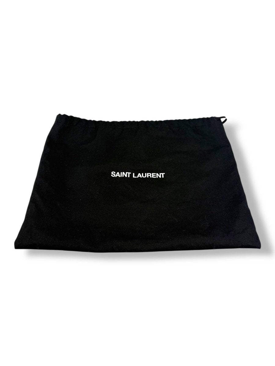 Saint Laurent YSL Matelasse White Leather Cassandre Wallet On Chain Handbag - Lux Central