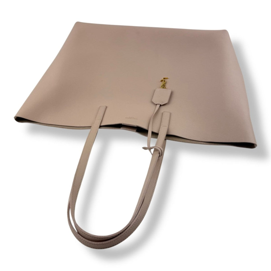 Saint Laurent YSL Pale Pink Shopping Tote Leather Handbag - Lux Central