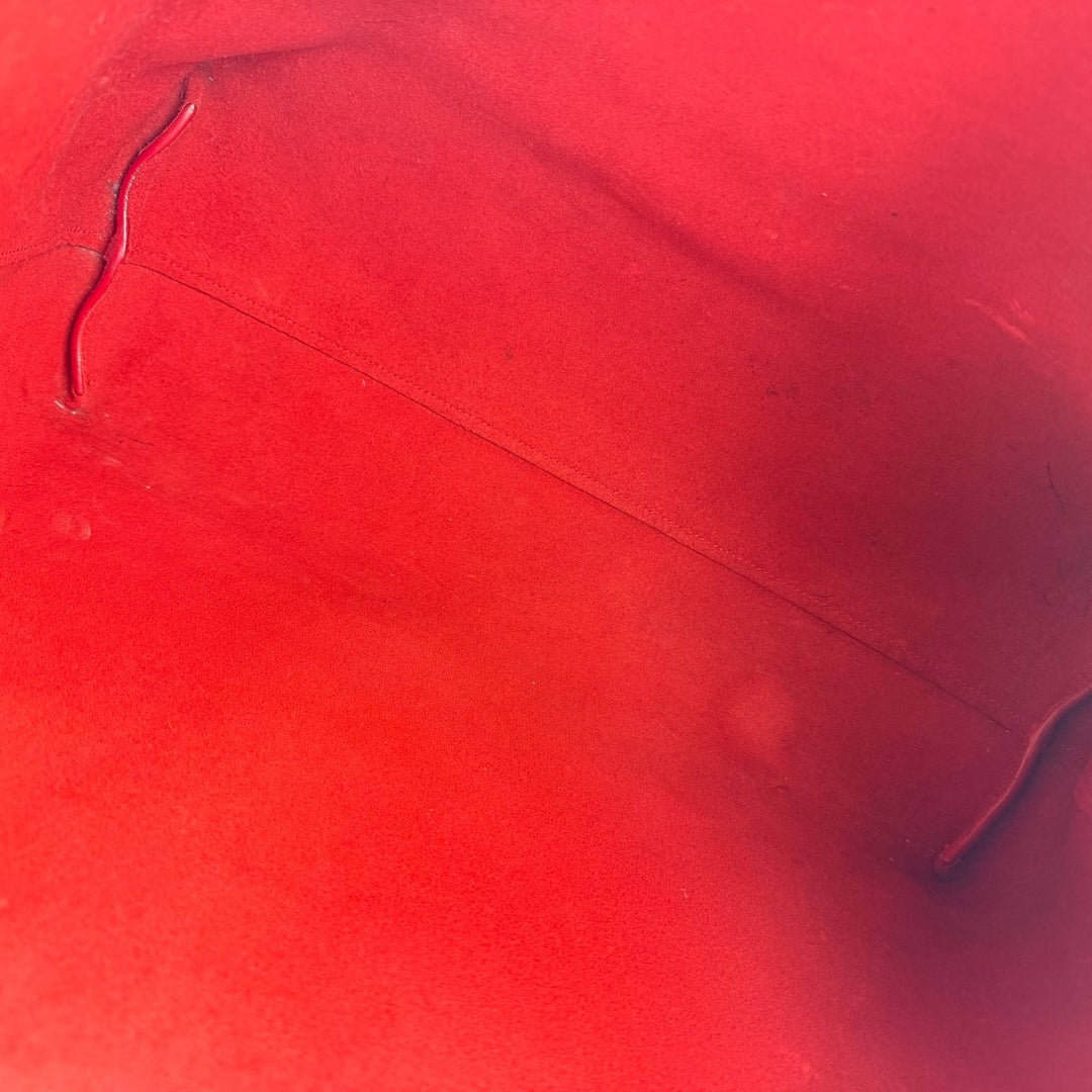 Saint Laurent YSL Red Shopping Tote Leather Handbag - Lux Central