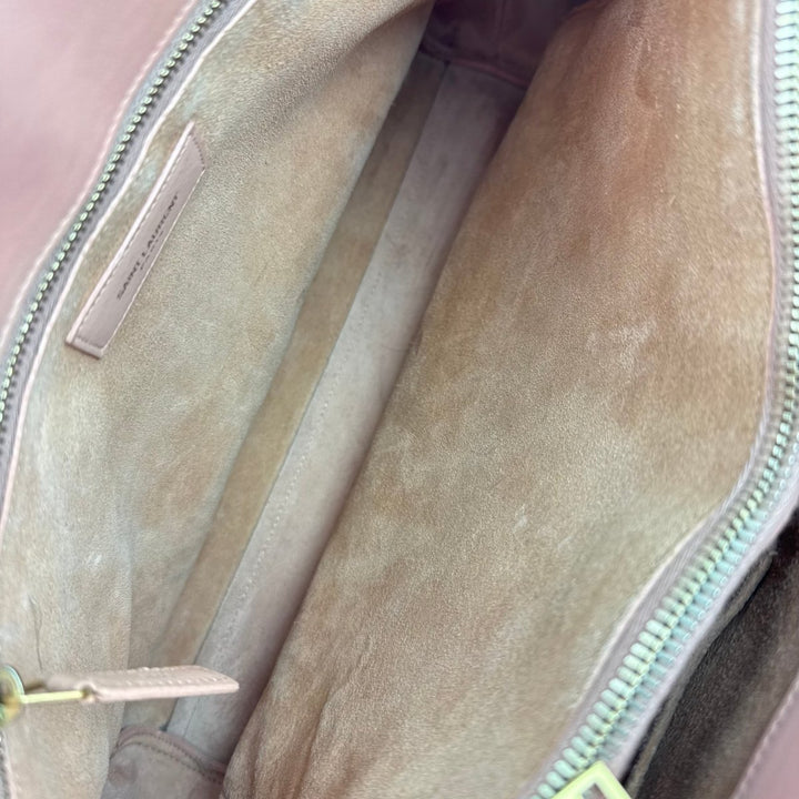 Saint Laurent YSL Sac De Jour Pink Leather Handbag - Lux Central