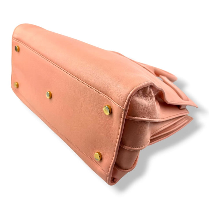 Saint Laurent YSL Sac De Jour Pink Leather Handbag - Lux Central