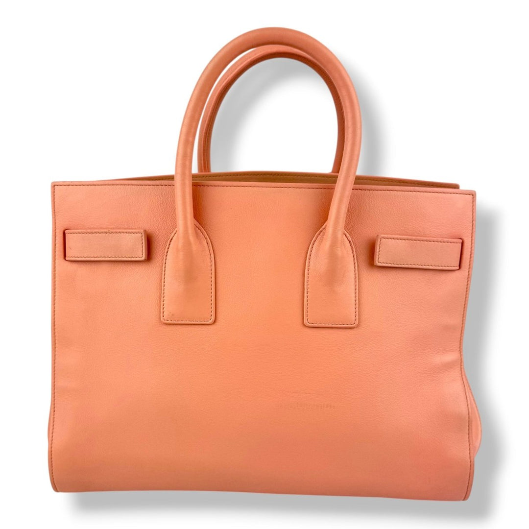 Saint Laurent YSL Sac De Jour Pink Leather Handbag - Lux Central