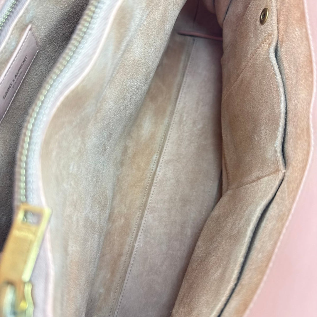 Saint Laurent YSL Sac De Jour Pink Leather Handbag - Lux Central