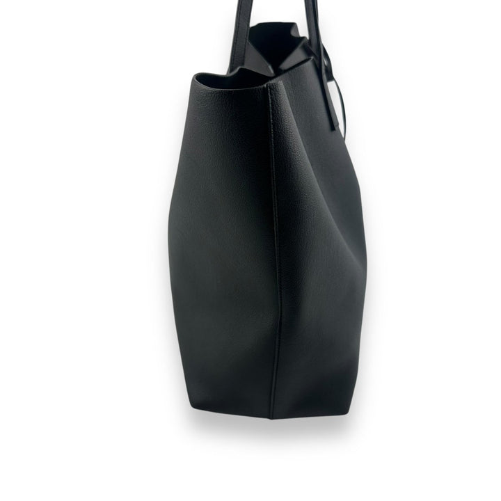 Saint Laurent YSL Shopper Black Leather Tote Handbag - Lux Central