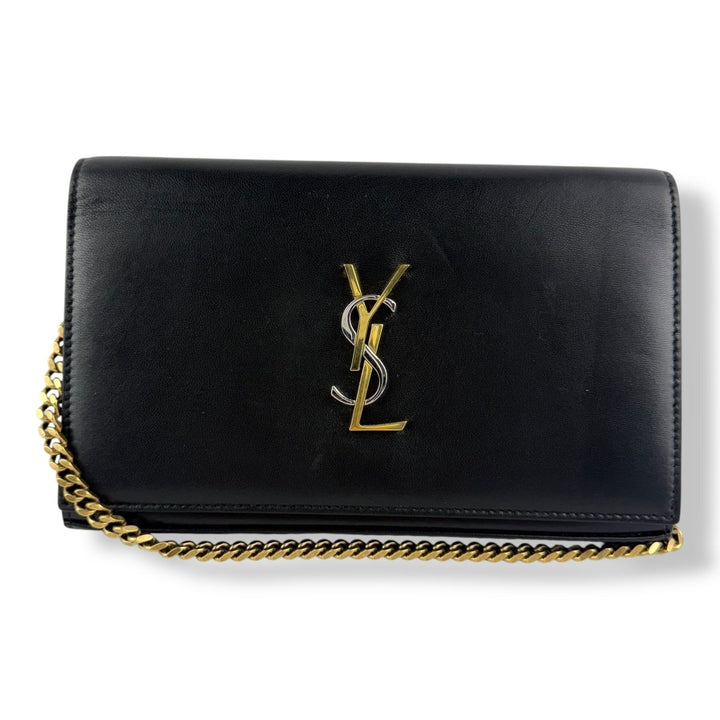 Saint Laurent YSL Tri - Metal Leather Cassandre Wallet On Chain WOC - Lux Central