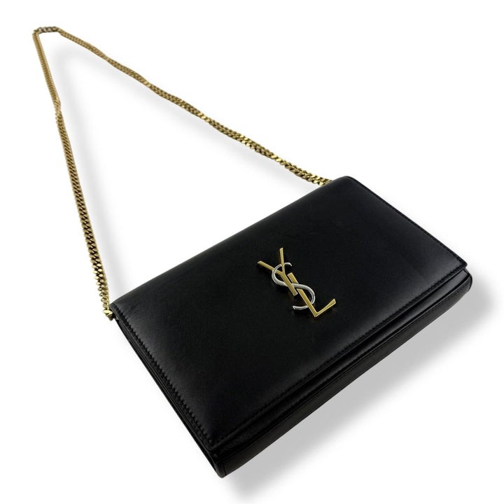 Saint Laurent YSL Tri - Metal Leather Cassandre Wallet On Chain WOC - Lux Central