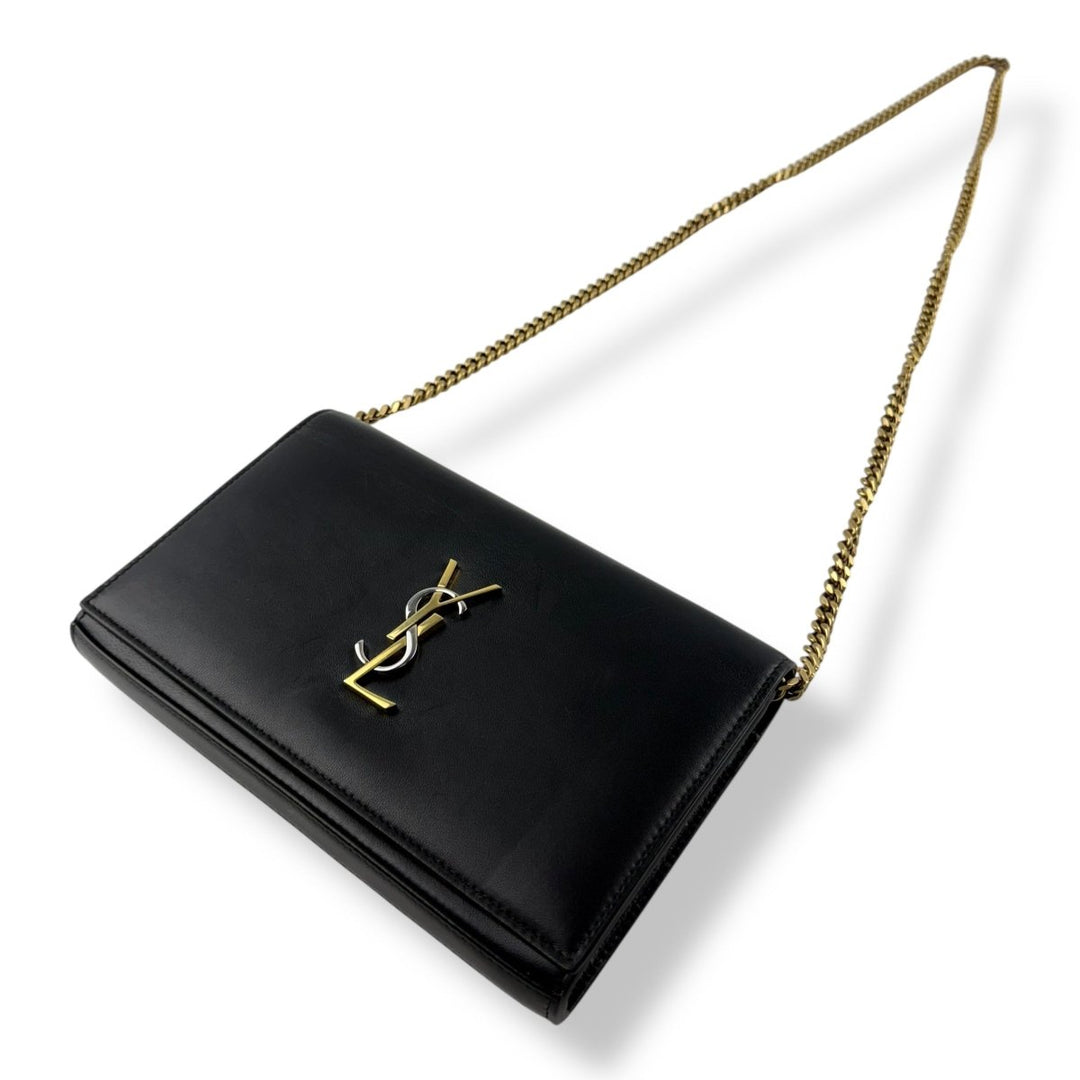 Saint Laurent YSL Tri - Metal Leather Cassandre Wallet On Chain WOC - Lux Central