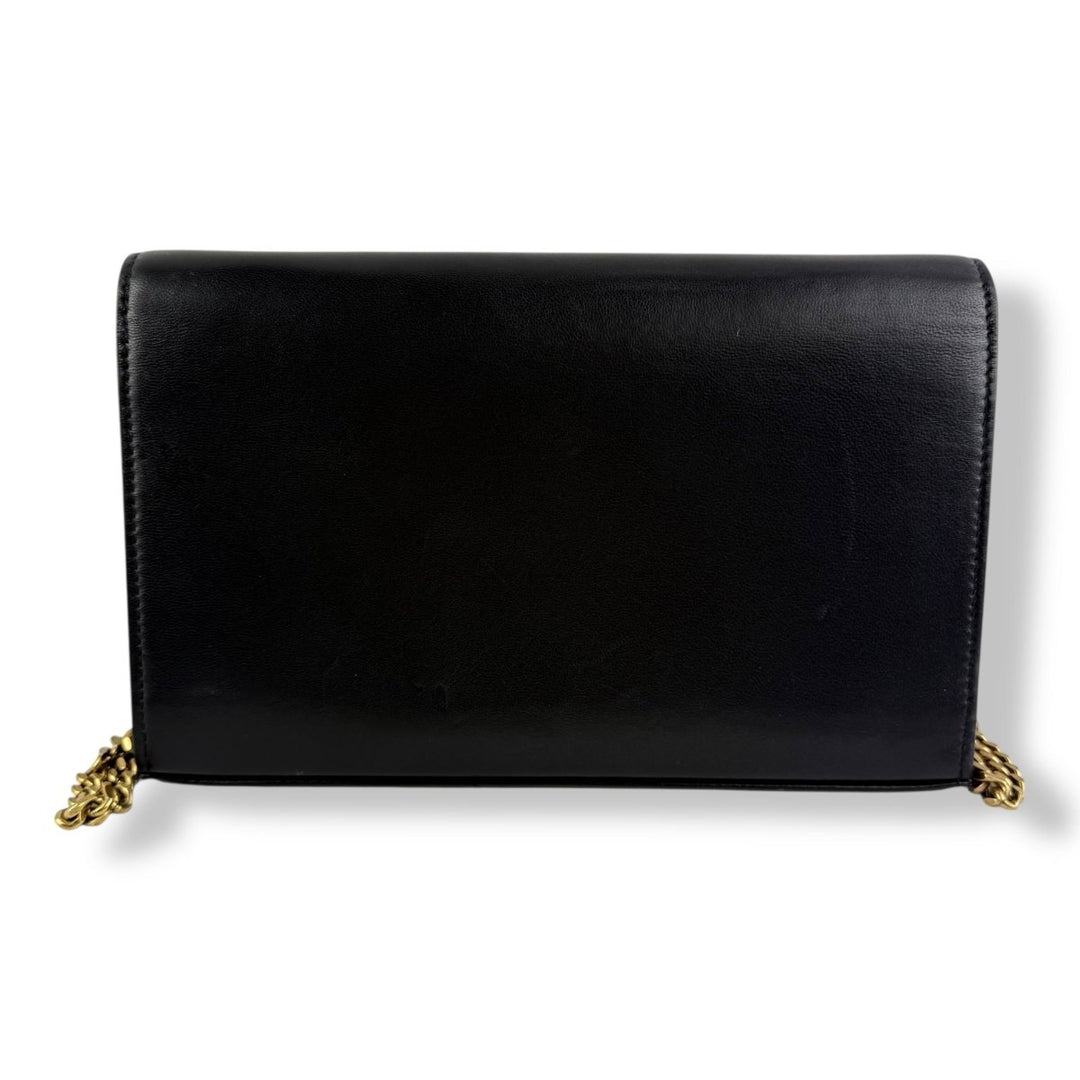 Saint Laurent YSL Tri - Metal Leather Cassandre Wallet On Chain WOC - Lux Central