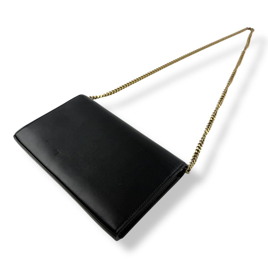 Saint Laurent YSL Tri - Metal Leather Cassandre Wallet On Chain WOC - Lux Central