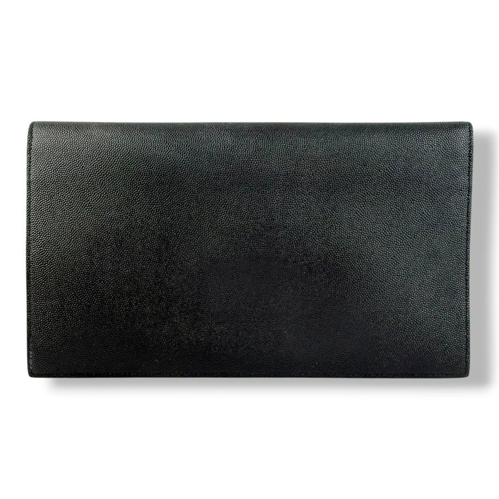 Saint Laurent YSL Uptown Black Leather Clutch Bag - Lux Central