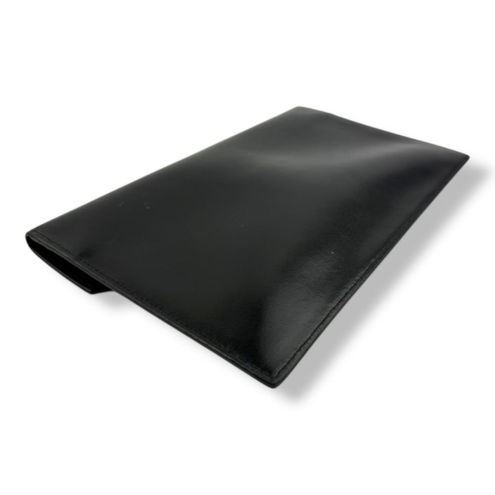 Saint Laurent YSL Uptown Black Leather Clutch Bag - Lux Central