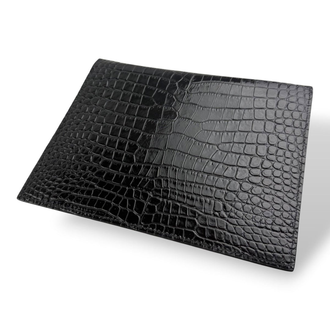 Saint Laurent YSL Uptown Black Leather Clutch Bag - Lux Central
