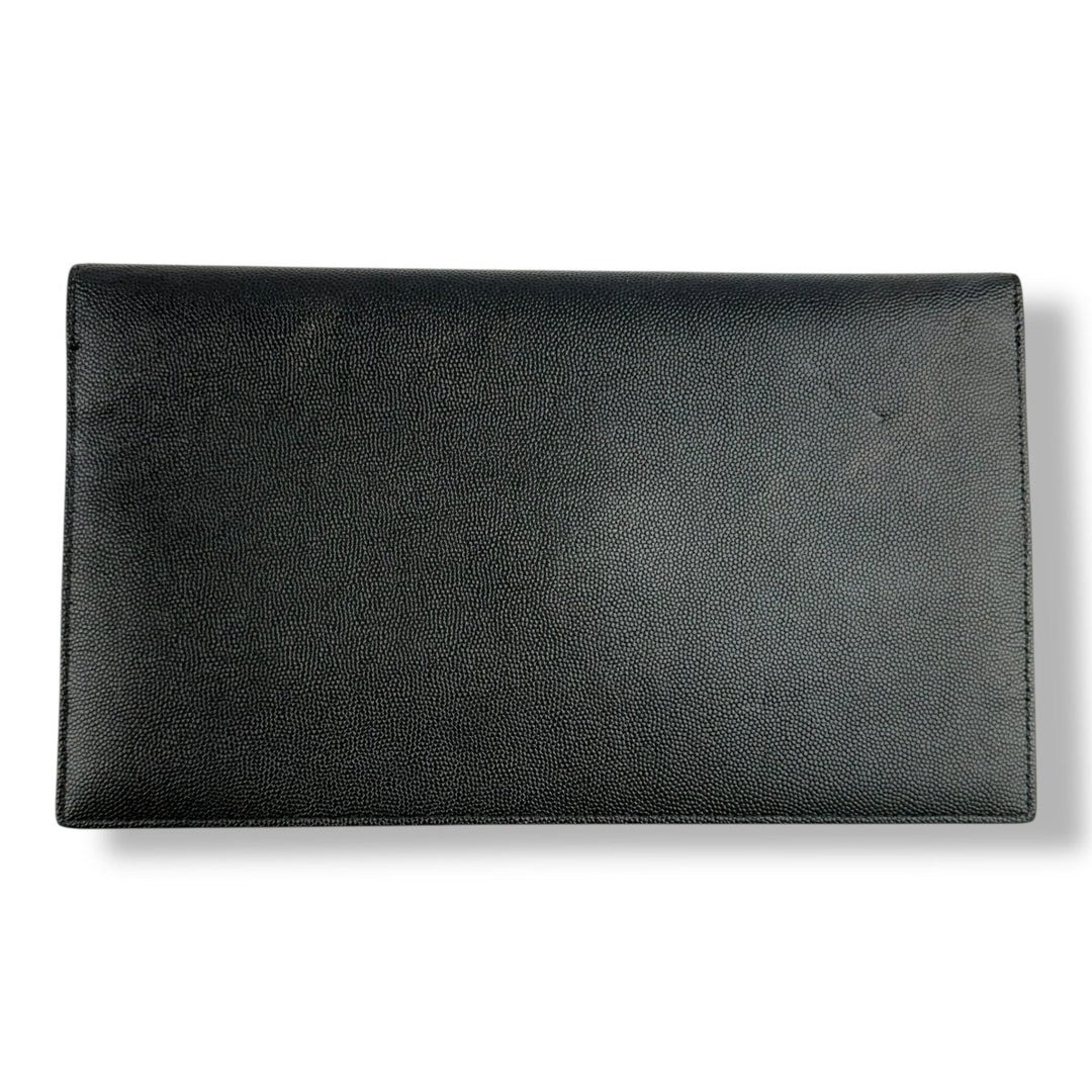 Saint Laurent YSL Uptown Black Leather Clutch Bag - Lux Central