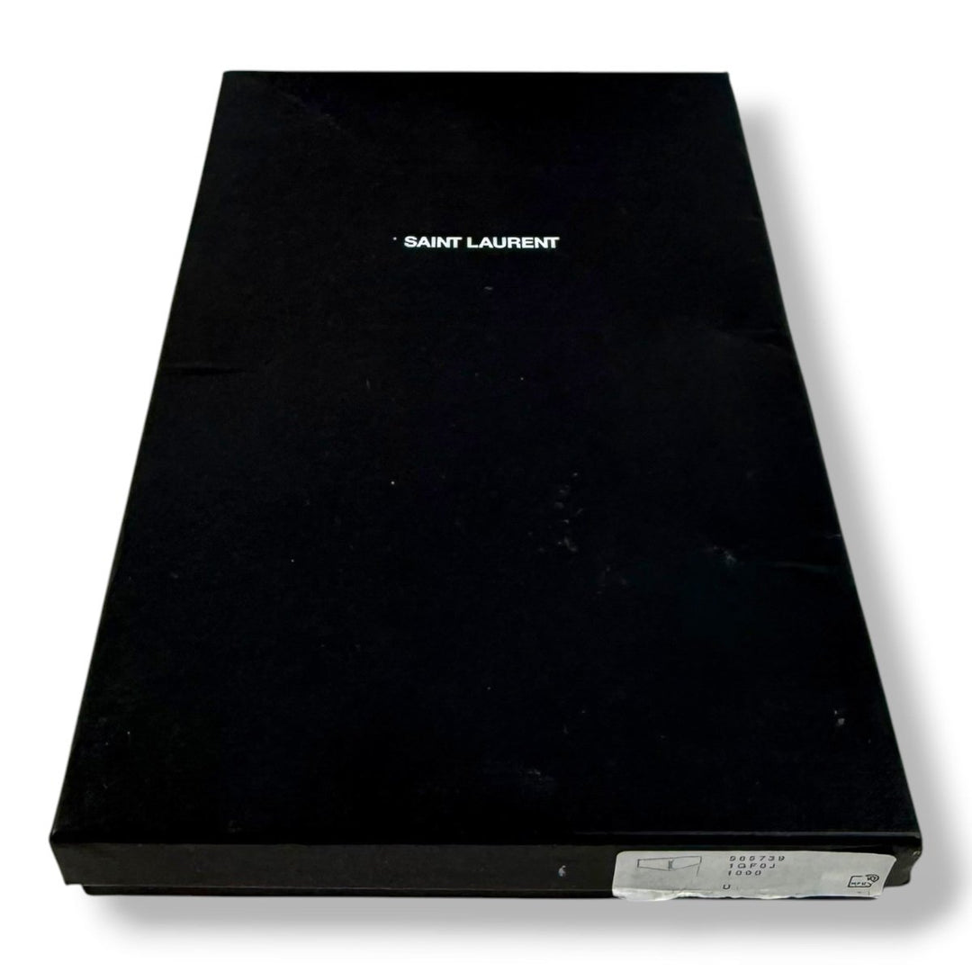Saint Laurent YSL Uptown Black Leather Clutch Bag - Lux Central