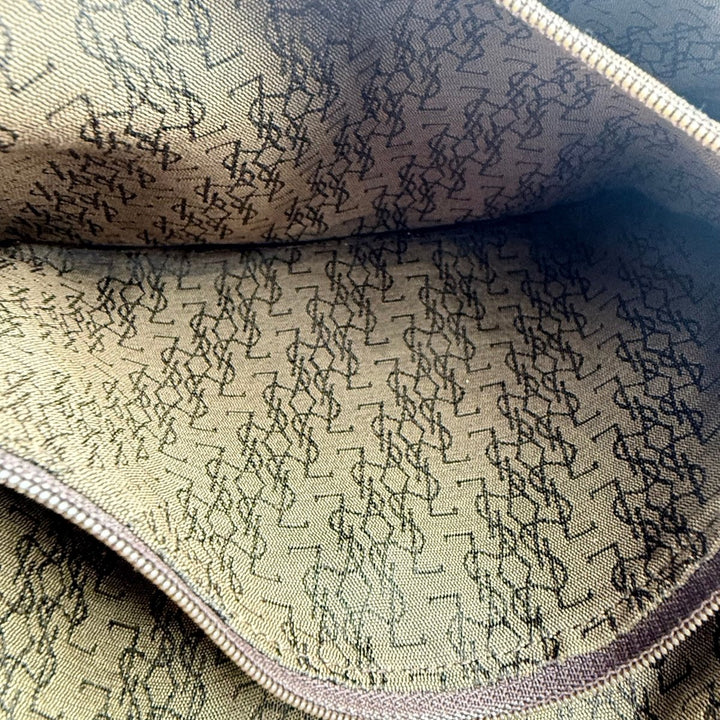 Saint Laurent YSL White/Brown Crossbody Handbag - Lux Central