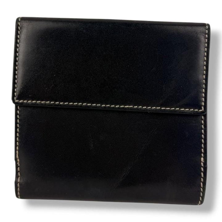 Salvatore Ferragamo Gancini black leather wallet - Lux Central