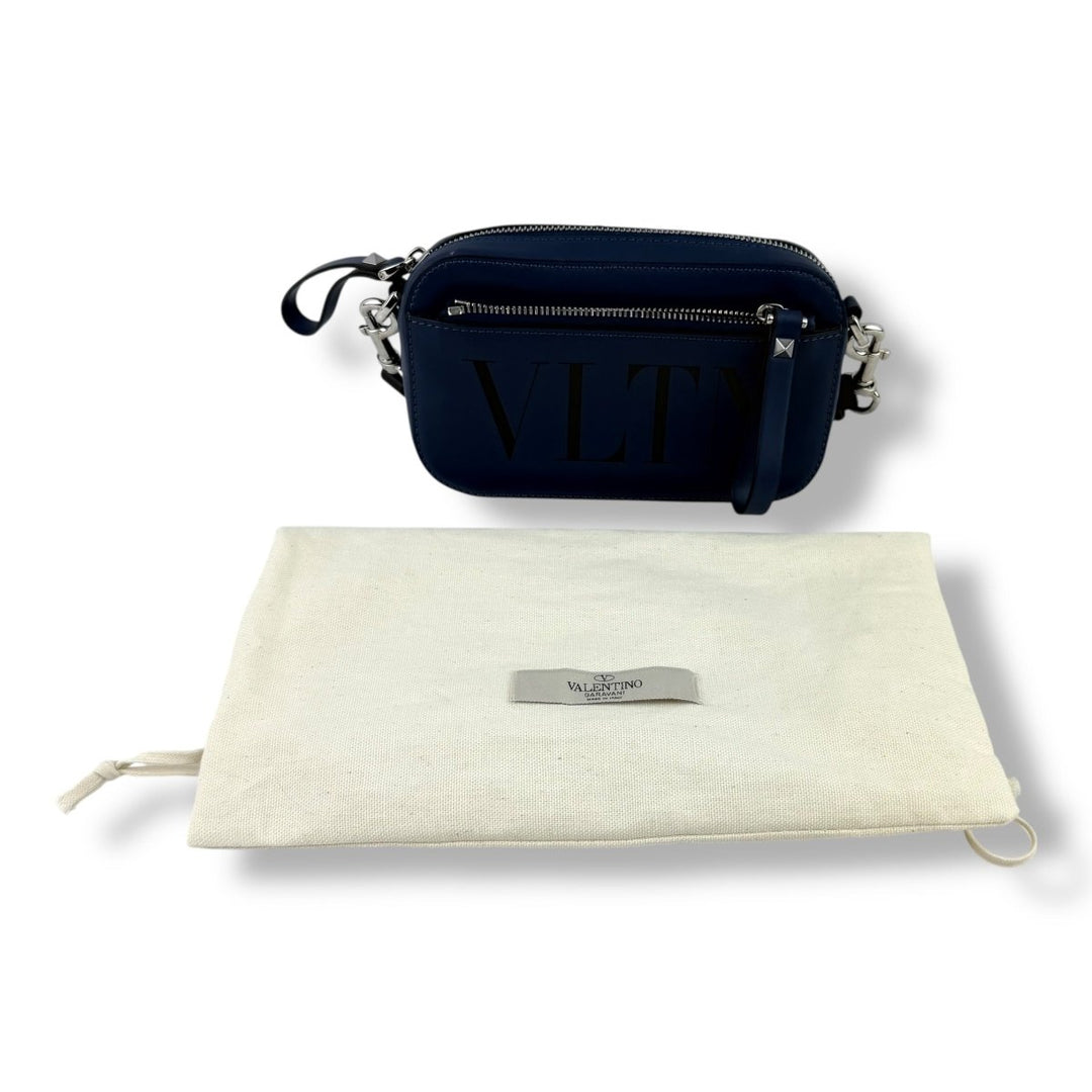 Valentino Garavani Navy VLTN Crossbody Handbag - Lux Central