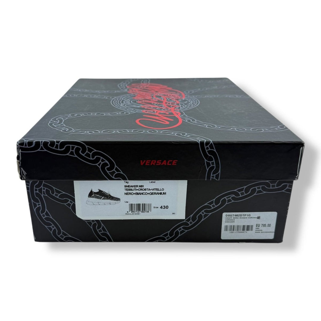 Versace Chain Reaction Black White Red UK 9 / EU 43 - Lux Central