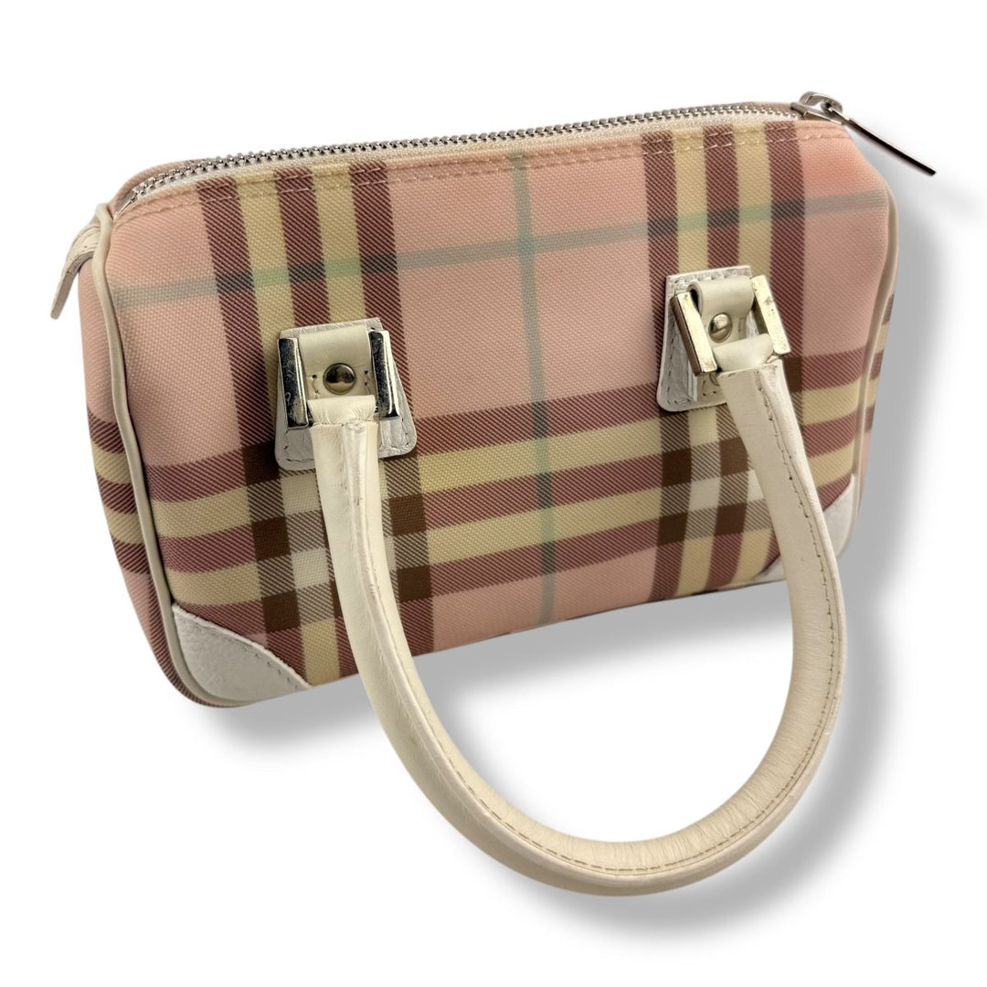 Vintage Burberry Nova White/Pink Mini Tote Bag - Lux Central