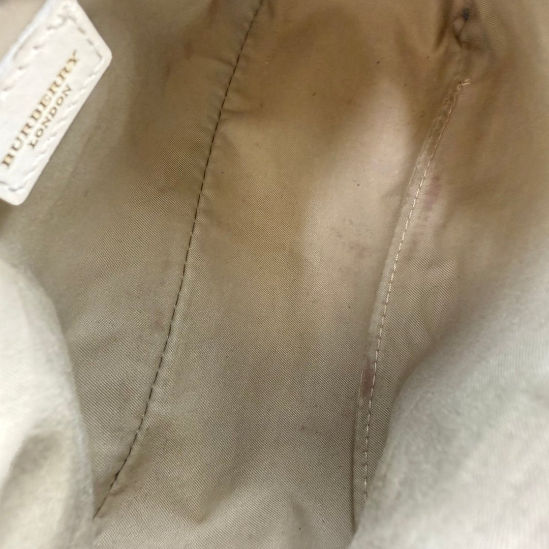 Vintage Burberry Nova White/Pink Mini Tote Bag - Lux Central