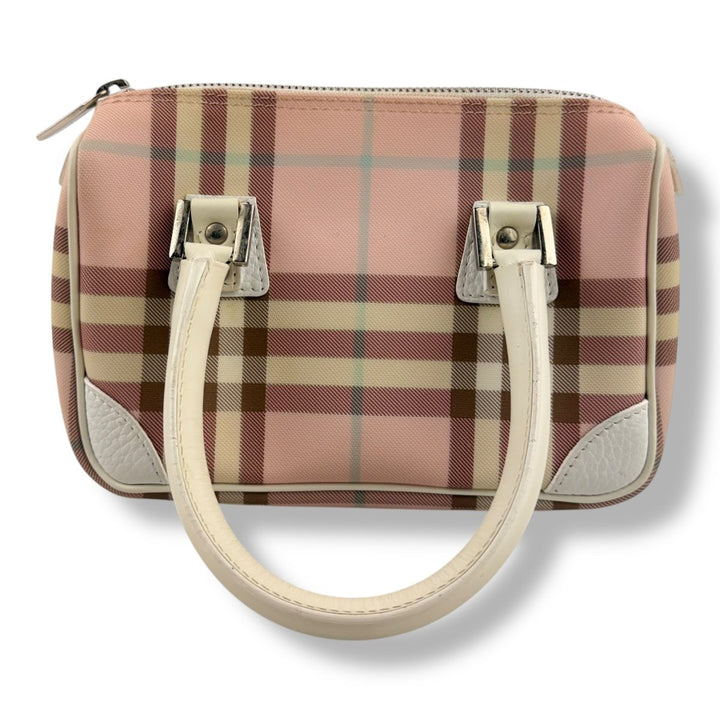 Vintage Burberry Nova White/Pink Mini Tote Bag - Lux Central