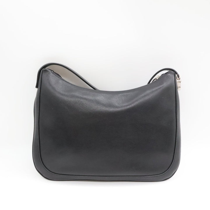 YSL Saint Laurent Black Smooth Leather Le Tuc Shoulder Handbag - Lux Central
