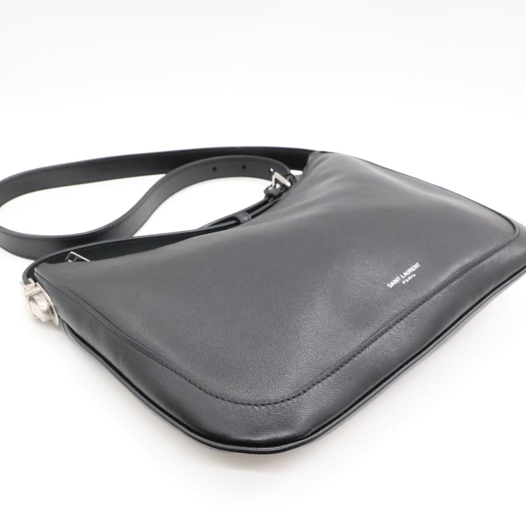YSL Saint Laurent Black Smooth Leather Le Tuc Shoulder Handbag - Lux Central