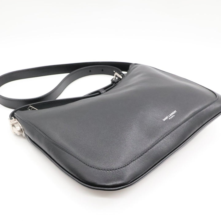YSL Saint Laurent Black Smooth Leather Le Tuc Shoulder Handbag - Lux Central