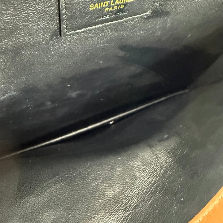 YSL Saint Laurent Gaby Brown Suede Shoulder Bag - Lux Central
